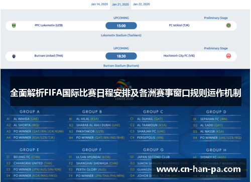 全面解析FIFA国际比赛日程安排及各洲赛事窗口规则运作机制 全面解析FIFA国际比赛日程安排及各洲赛事窗口规则运作机制